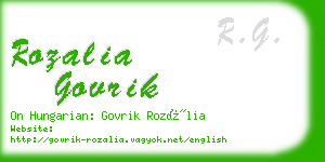 rozalia govrik business card